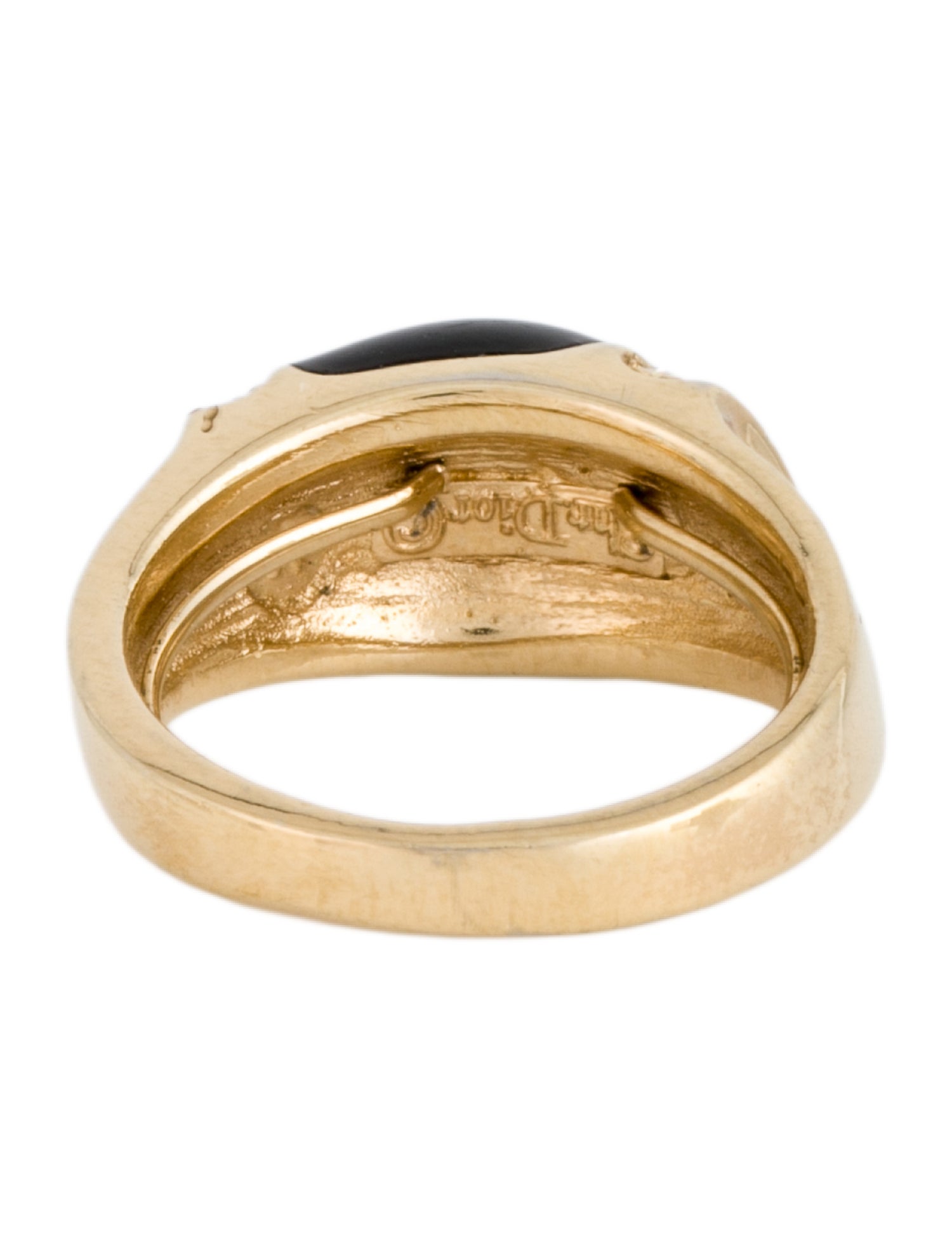 Christian Dior Vintage Enamel & Crystal Ring